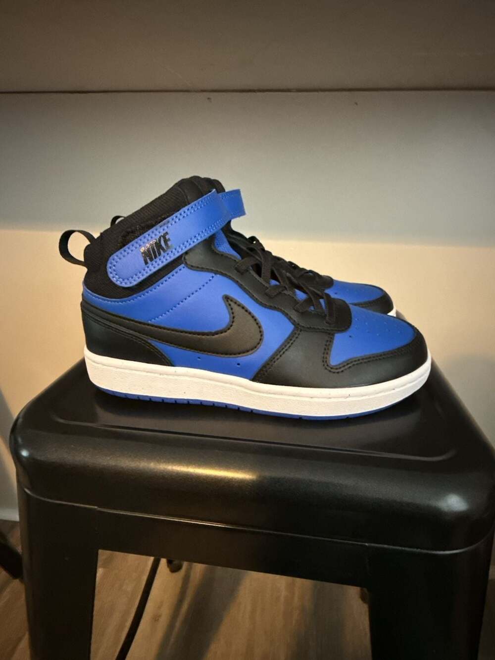 Nike Court Borough Mid 2 GS 'Black Game Royal' Sneakers